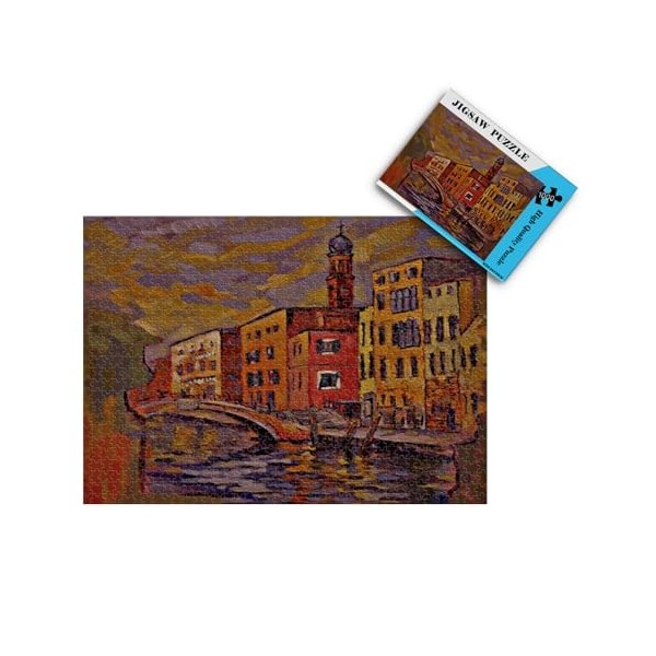 Puzzles pour Adultes 1000 pièces -Phare Peinture sur Champ - Puzzle pour Adultes Adolescents Jeu de Puzzle Jouet Cadeau 26x38