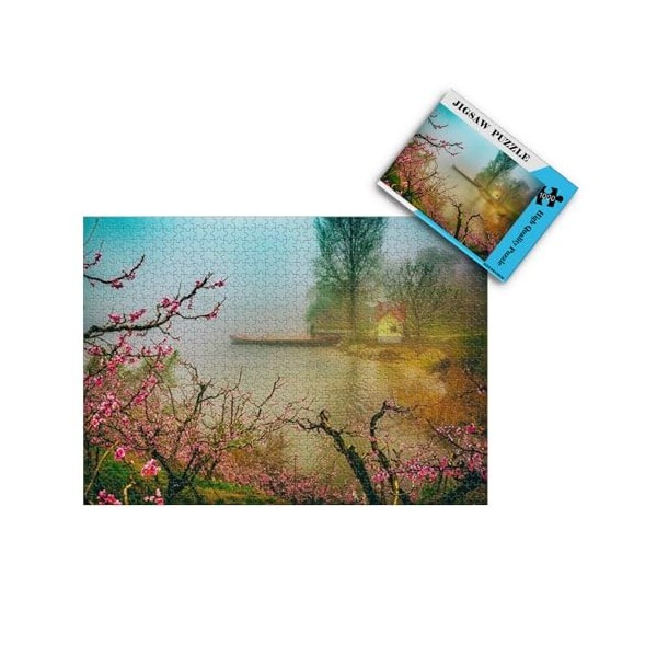 Puzzles pour Adultes 1000 pièces -Phare Peinture sur Champ - Puzzle pour Adultes Adolescents Jeu de Puzzle Jouet Cadeau 26x38