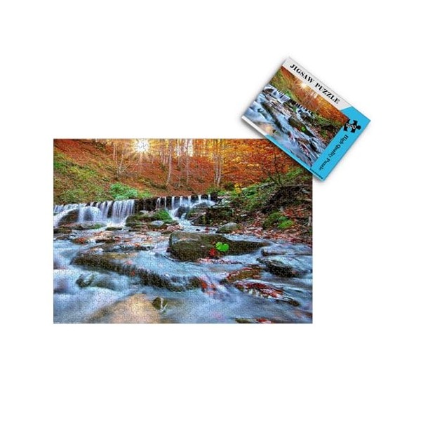 1000 pièces Puzzles pour Adultes Paysage dété avec Petit Village Puzzles Casse-tête de défi cérébral pour Les Enfants-Imposs