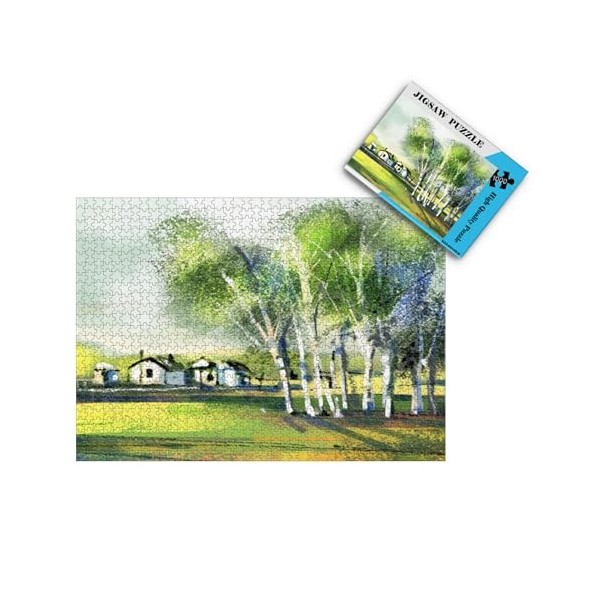 1000 pièces Puzzles pour Adultes Paysage dété avec Petit Village Puzzles Casse-tête de défi cérébral pour Les Enfants-Imposs