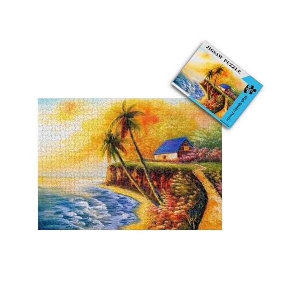 1000 pièces de Puzzles pour Adultes,Paysage de Montagne enneigé Peinture,Collections et des Cadeaux danniversaire 26x38cm