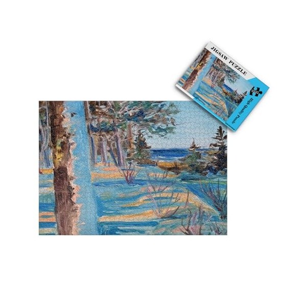 1000 pièces de Puzzles pour Adultes,Paysage de Montagne enneigé Peinture,Collections et des Cadeaux danniversaire 26x38cm