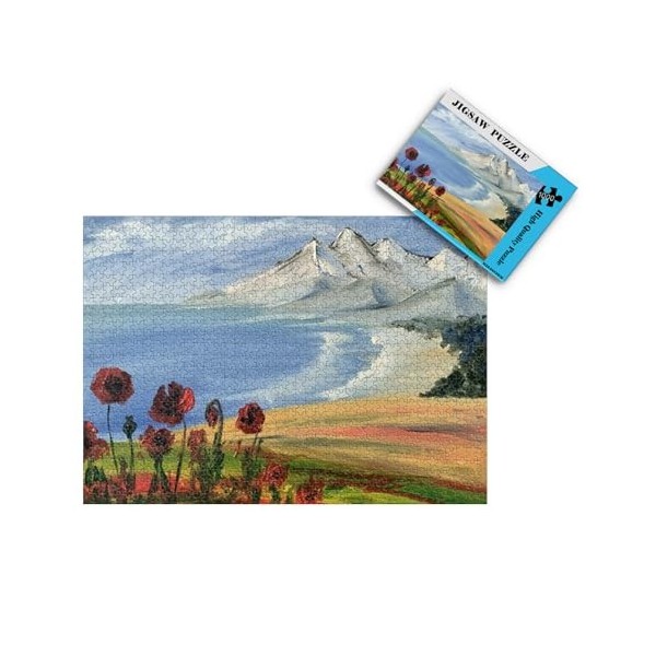 1000 pièces de Puzzles pour Adultes,Paysage de Montagne enneigé Peinture,Collections et des Cadeaux danniversaire 26x38cm