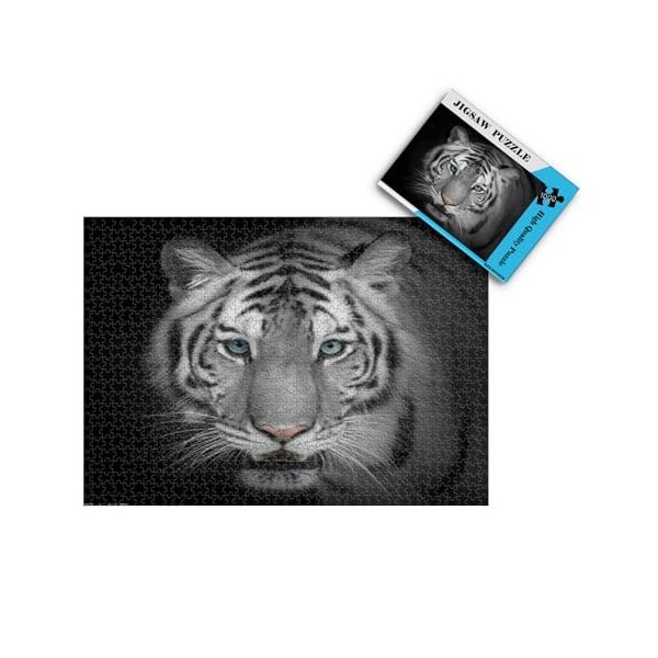 Puzzles pour Adultes 1000 pièces - Animaux Sauvages Tigre - Puzzle pour Adultes Adolescents Jeu de Puzzle Jouet Cadeau 26x38c