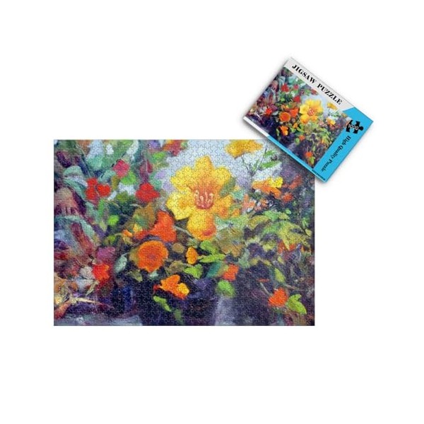 Puzzle 1000 pièces - Peinture dart de Fleurs - Adultes et Enfants dès 14 Ans - Puzzle de qualité supérieure 26x38cm