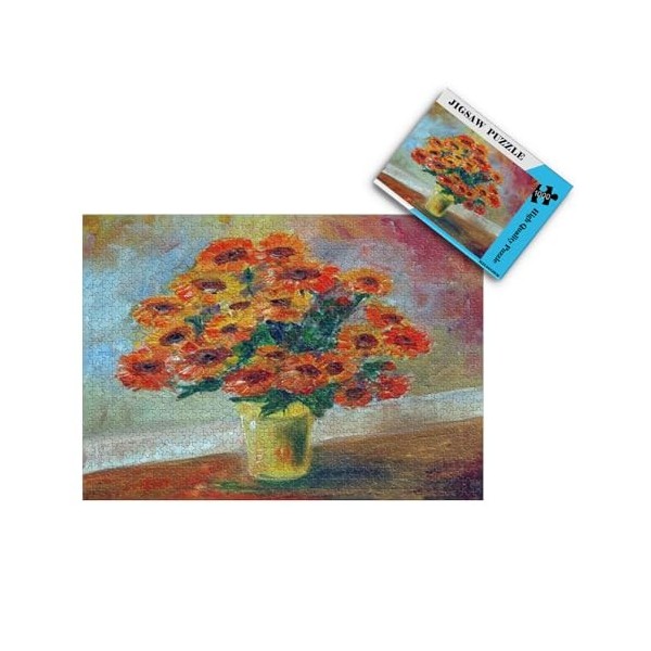 Puzzle 1000 pièces - Peinture dart de Fleurs - Adultes et Enfants dès 14 Ans - Puzzle de qualité supérieure 26x38cm