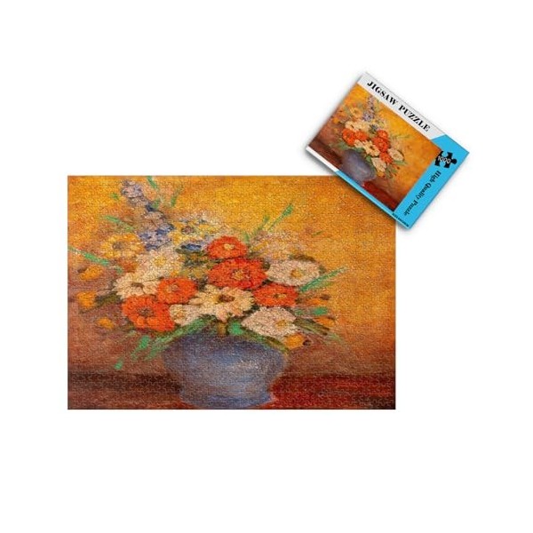 Puzzle 1000 pièces - Peinture dart de Fleurs - Adultes et Enfants dès 14 Ans - Puzzle de qualité supérieure 26x38cm