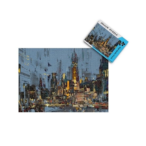 Puzzle 1000 pièces Puzzles pour Enfants Adulte Peinture de Rue la Nuit Puzzle éducatif intellectuel décompressant Jeu Amusant