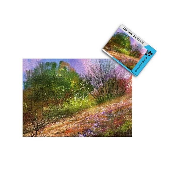 Puzzles 1000 pièces pour Adultes - Huile sur Toile Roses en Fleurs Jigsaw Puzzle - Jouets colorés pour léducation et la déte