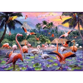 Ravensburger Pink Flamingoes 1000 Piece Jigsaw Puzzle for Adults and Kids Age 12 Years Up
