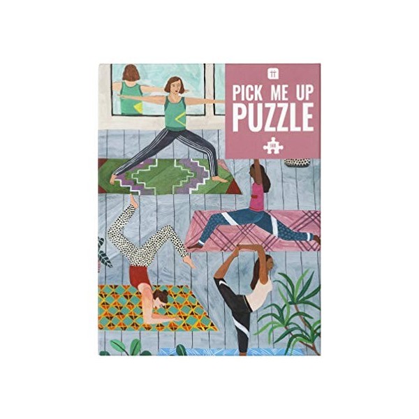 Talking Tables Puzzle et Affiche de Yoga colorés en Pastel de 500 pièces | Illustré | Cadeau danniversaire, Cadeau de Noël, 