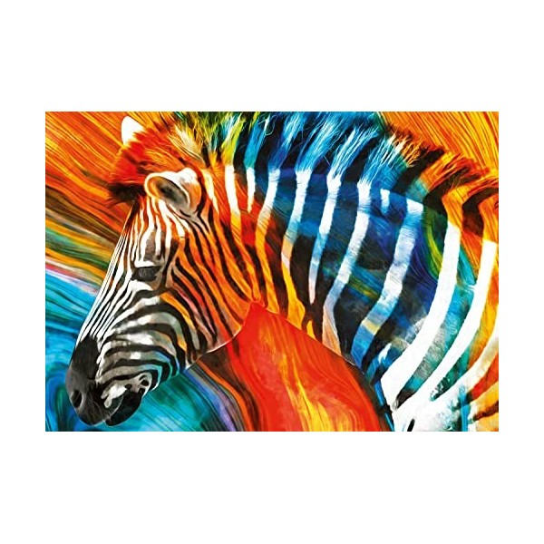 Buffalo Games - Color Explosion – Zèbre coloré – Puzzle de 300 grandes pièces