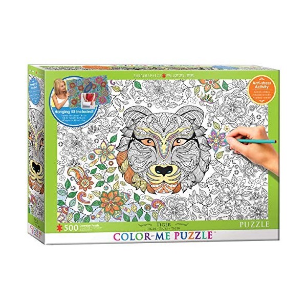 EuroGraphics 6055-0890" Colour-Me Tiger Puzzle 500 pièces 