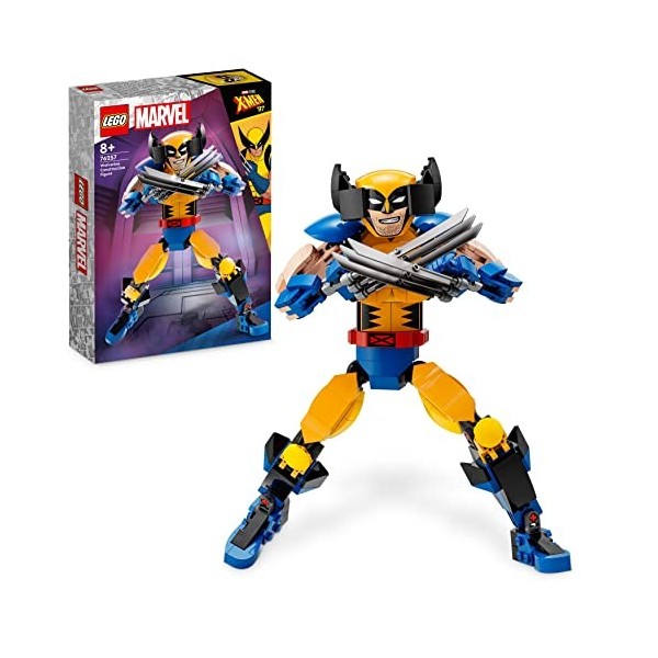 LEGO 76257 Marvel La Figurine de Wolverine, Set X-Men avec 6 Éléments de Griffes, Jouet de Construction, Collection de Super-