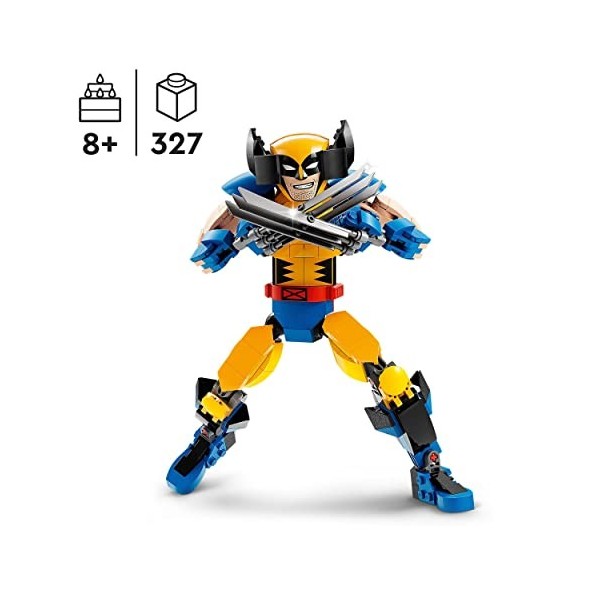 LEGO 76257 Marvel La Figurine de Wolverine, Set X-Men avec 6 Éléments de Griffes, Jouet de Construction, Collection de Super-