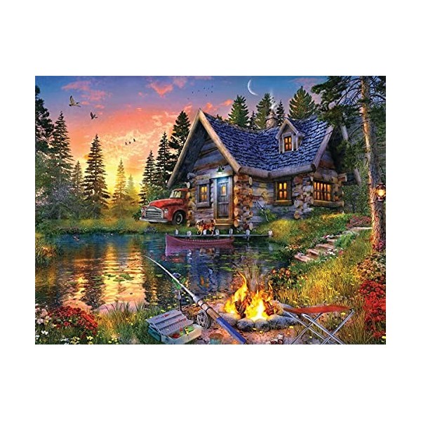 Springboks 500 Piece Jigsaw Puzzle Sun Kissed Cabin