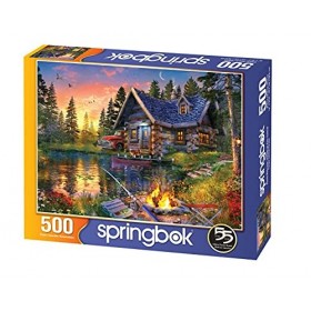 Springboks 500 Piece Jigsaw Puzzle Sun Kissed Cabin