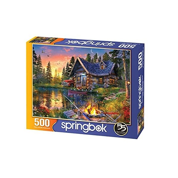 Springboks 500 Piece Jigsaw Puzzle Sun Kissed Cabin
