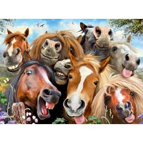 Ravensburger- Puzzle Selfie de Chevaux 500 pièces, 146956