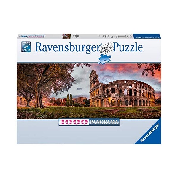 Ravensburger- Puzzle Colisée dans Le Soir Rouge Adulte, 150779, Argenté