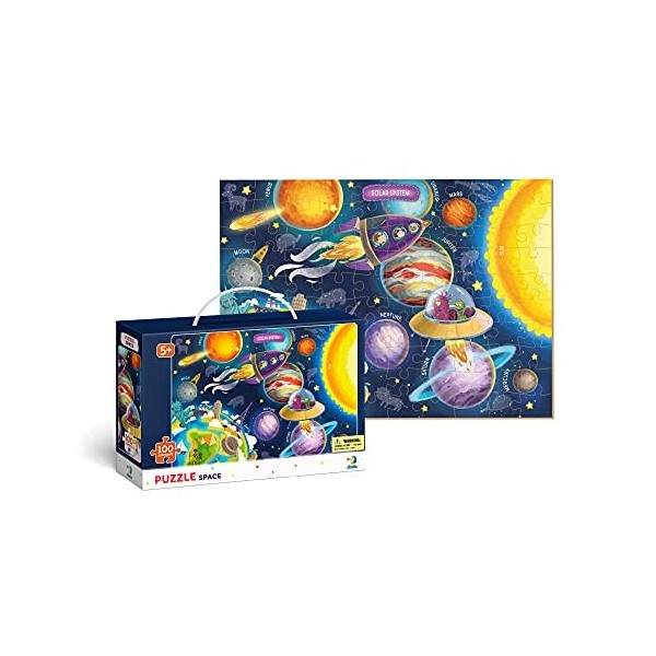 Dodo - Puzzle de 100 pièces sur le thème de l’espace pour enfants de 5 ans et plus - Cadeau éducatif pour garçons et filles