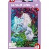 Schmidt Spiele 56310 Puzzle Enfant 60 pièces Licorne dans Un Jardin enchanté, Multicolore