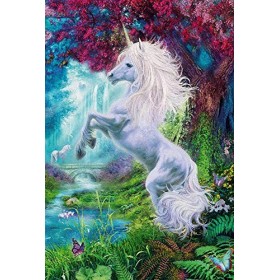 Schmidt Spiele 56310 Puzzle Enfant 60 pièces Licorne dans Un Jardin enchanté, Multicolore