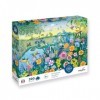 Calypto 3907401 Spring Puzzle de 200 pièces avec Surface veloutée pour Enfants à partir de 7 Ans, Jardin, Fleurs, Papillons