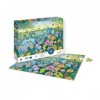 Calypto 3907401 Spring Puzzle de 200 pièces avec Surface veloutée pour Enfants à partir de 7 Ans, Jardin, Fleurs, Papillons