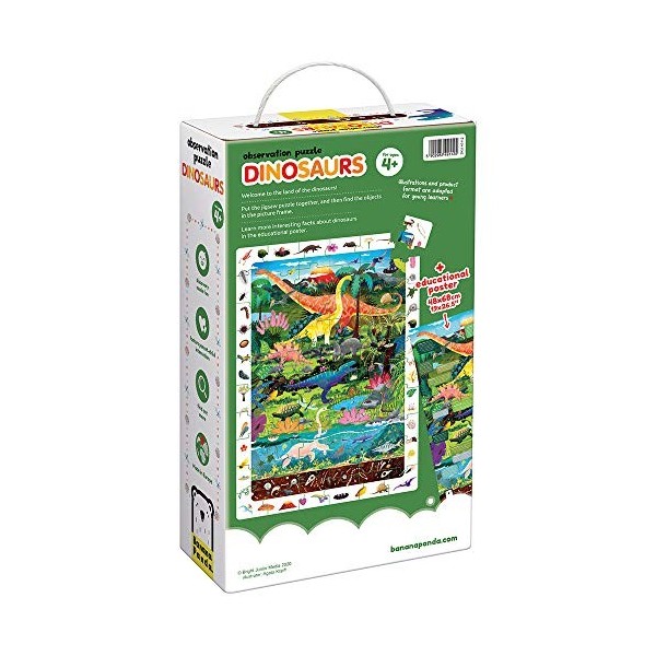 Banana Panda 49112 Dinosaures Puzzle Dinosaure Activité Assignation Jeu