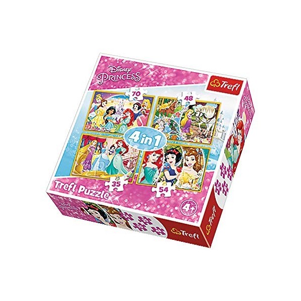 4 Puzzles Princesses - + 4 Ans - 35/48/54/70 pièces