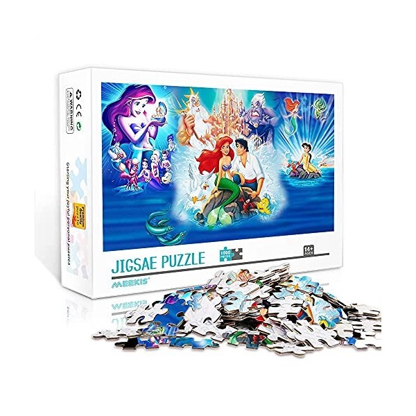 ALKOY Puzzle 1000 Pièces Pour Adolescents La Petite Sirène Adultes Puzzle 1000 Pièces Puzzles À Faire Soi-Même Cadeaux Pour A