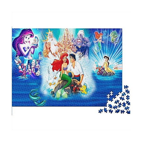 ALKOY Puzzle 1000 Pièces Pour Adolescents La Petite Sirène Adultes Puzzle 1000 Pièces Puzzles À Faire Soi-Même Cadeaux Pour A