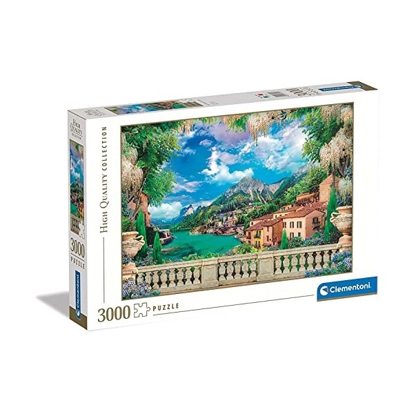 Clementoni Collection Lush Terrace on Lake-3000 Pièces-Puzzle, Divertissement pour Adultes-Fabriqué en Italie, 33553