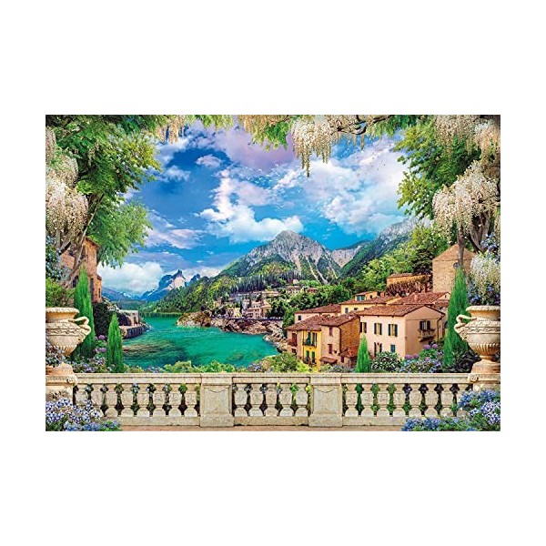 Clementoni Collection Lush Terrace on Lake-3000 Pièces-Puzzle, Divertissement pour Adultes-Fabriqué en Italie, 33553