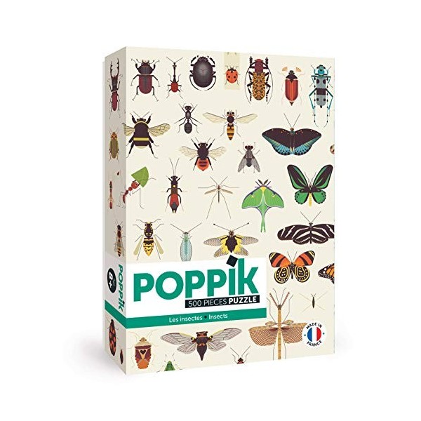 Poppik Puz08 Puzzle éducatif pour Enfants à partir de 7 Ans 500 pièces