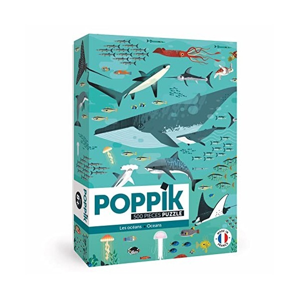 Poppik Puz07 Puzzle éducatif pour Enfants à partir de 7 Ans 500 pièces