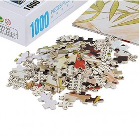 WZZPSD Puzzle 1000 pièces Adultes Femme Japonaise sous Cerisier Puzzle en Bois De Bricolage Style Cadeau Unique
