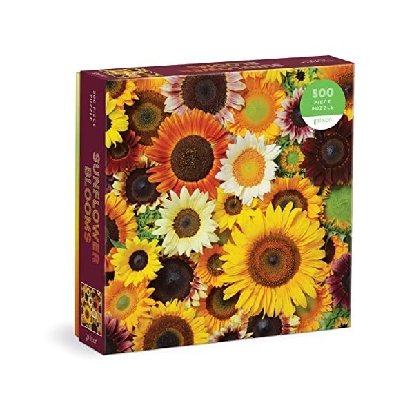 Galison 9780735374904 Sunflower Blooms Jigsaw Puzzle, Multicoloured, 500 Pieces