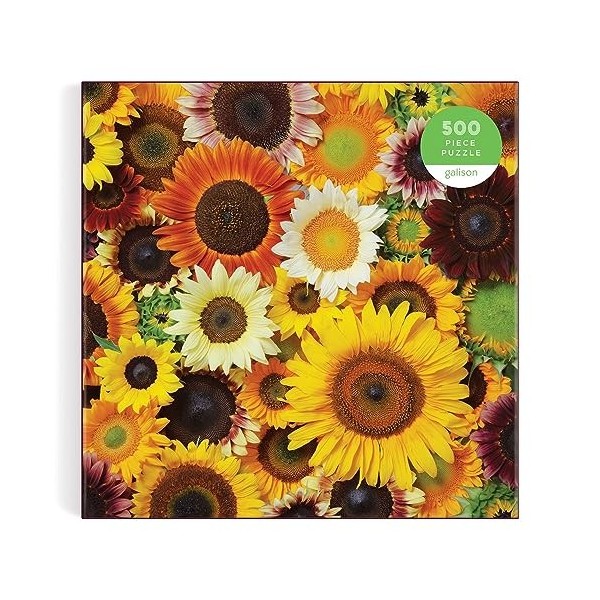 Galison 9780735374904 Sunflower Blooms Jigsaw Puzzle, Multicoloured, 500 Pieces