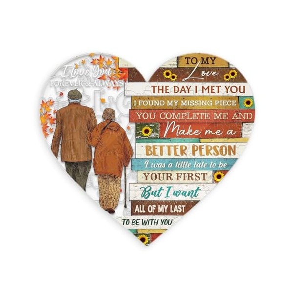 HERSIL Puzzles de la Saint-Valentin, Puzzles en Acrylique pour Adultes | Le Jour où Je tai rencontré Ensemble de Puzzle en F