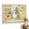 FOUNCY Puzzle de 1000 pièces pour Adultes - Scène chaleureuse de Mariage de Noël Grand - Décorations dintérieur Mignonnes, a