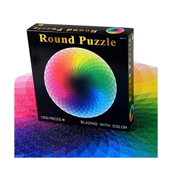 LZC Puzzle Adulte 1000 pièces Arc-en-Ciel Puzzle décompression Jouets Haute difficulté Puzzle défi Mille Couleurs Arc-en-Ciel