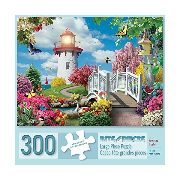 Bits and Pieces 300 pièces Jigsaw Puzzle pour Adultes Printemps Lumière 300 Pc Fleurs, Oiseaux, Animaux Jigsaw par LArtiste 