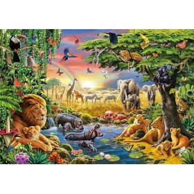 Clementoni Collection – The African Gathering – 2000 pièces – Puzzle, Horizontal, Divertissement pour Adultes, fabriqué en It