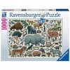 Ravensburger- Illustration Animaux Sauvages Puzzle, 16807, Multicolore, 1000 Pezzi