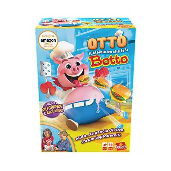 GOLIATH Otto il Maialotto, Che FA il Botto Con Puzzle, Gioco da tavolo per Bambini e bambine dai Quattro Anni in su, Gioco d