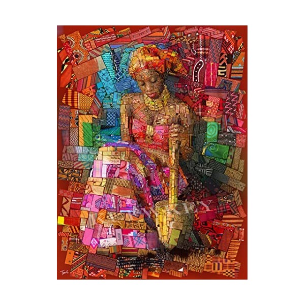 HHHU Puzzles De 1000 Pièces pour Adultes, Puzzles De Femme Africaine Adultes Enfants Jeux À La Maison Cadeau De Vacances Jeu 