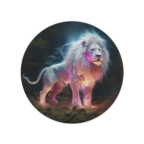 Puzzles pour adultes - 68 pièces - Puzzle lion - Pour adultes - Puzzle en bois - Tâches de réflexion - Pour adultes 20 × 20 