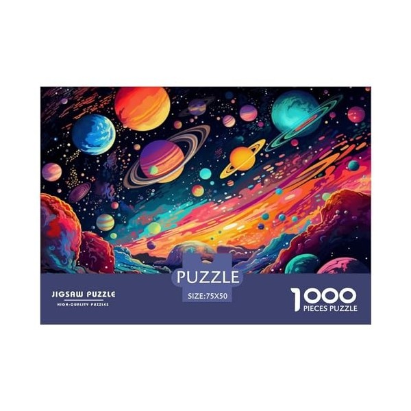 Puzzles de pièces de Ciel étoilé pour Adultes, Puzzle carré créatif de la Voie lactée pour Adultes et Enfants, Puzzles en Boi